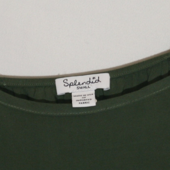 Splendid Olive Green Ajustable Strap Chinched Waist Lightweight Romper - Picture 7 of 7